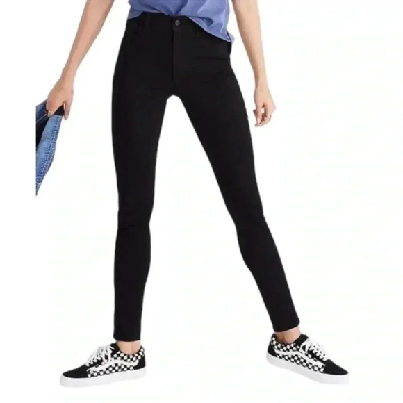 Madewell Roadtripper Skinny Black Stretch High Rise Denim Jeans Size 28 - Picture 1 of 9